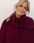 Merino Studio: Rib Scarf / Burgundy