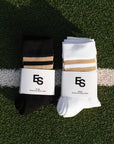 Perfect Crew Socks Stripe / White Gold 2-pack