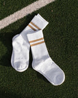 Perfect Crew Socks Stripe / White Gold 2-pack