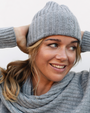 Merino Studio: Rib Beanie / Classic Grey