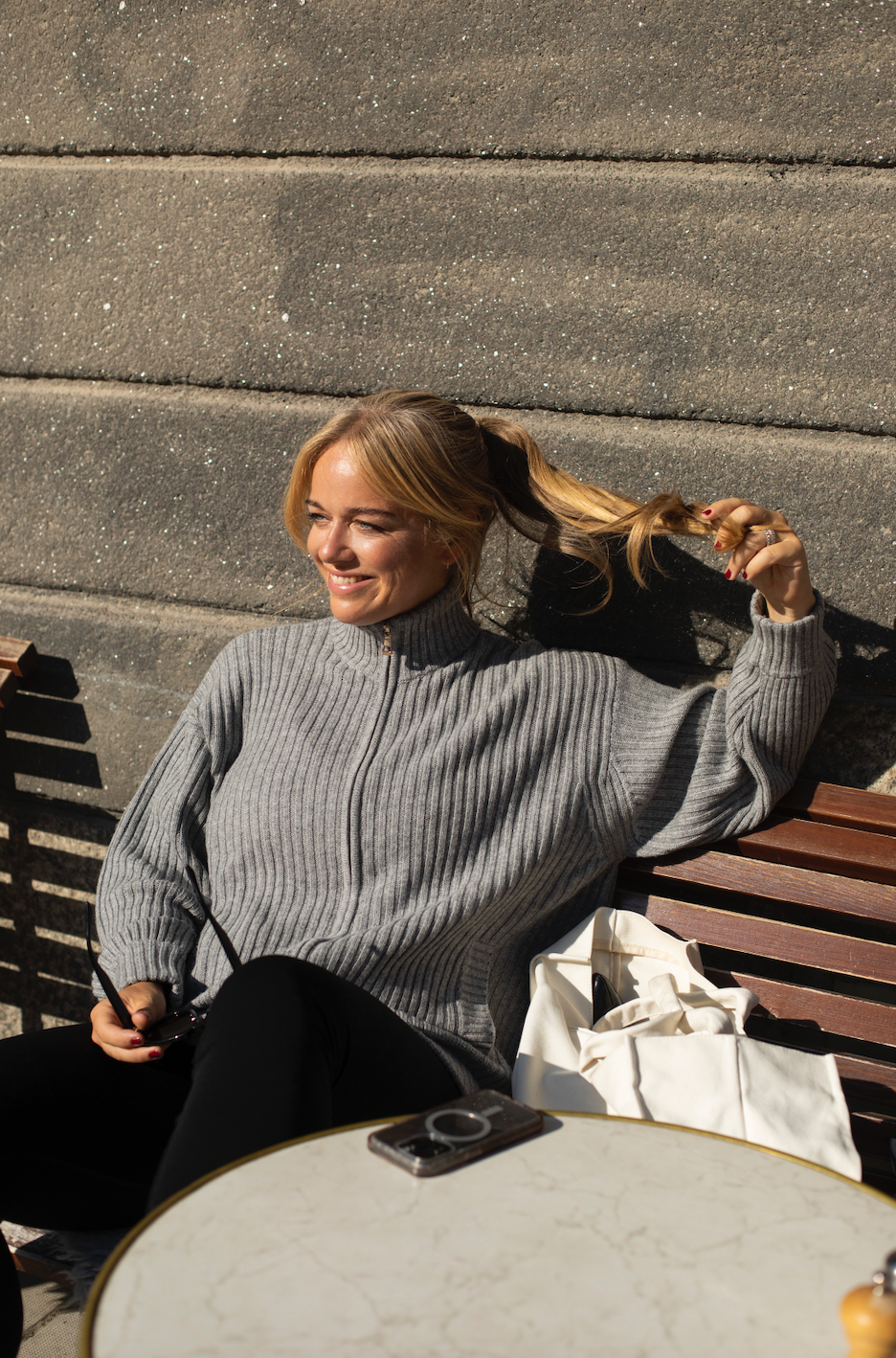 Merino Studio: Rib Bomber / Classic Grey