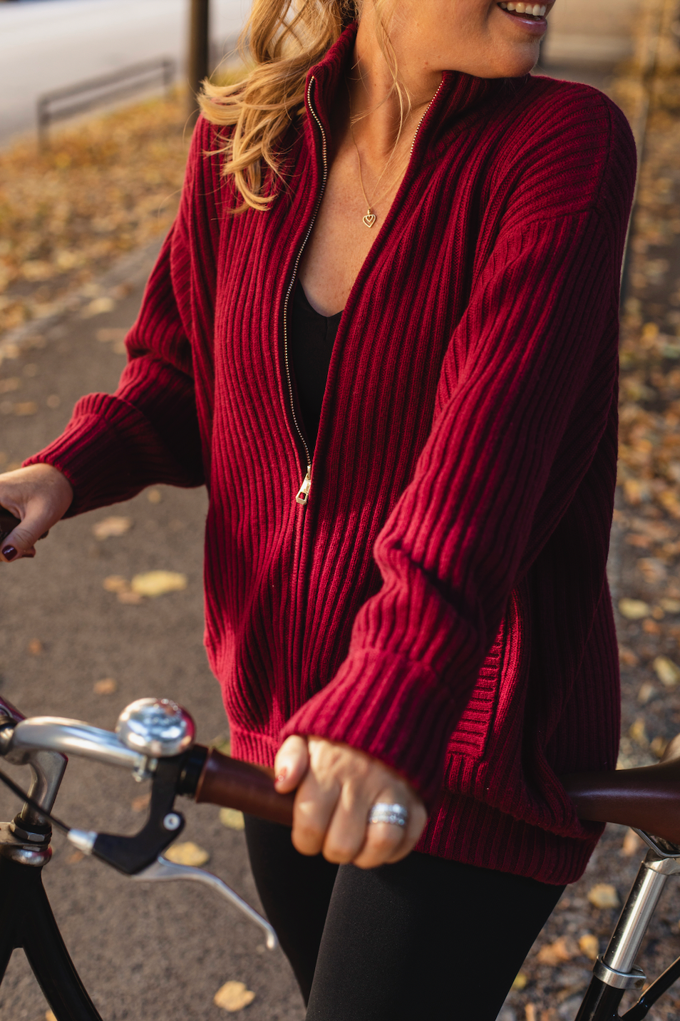 Merino Studio: Rib Bomber / Burgundy