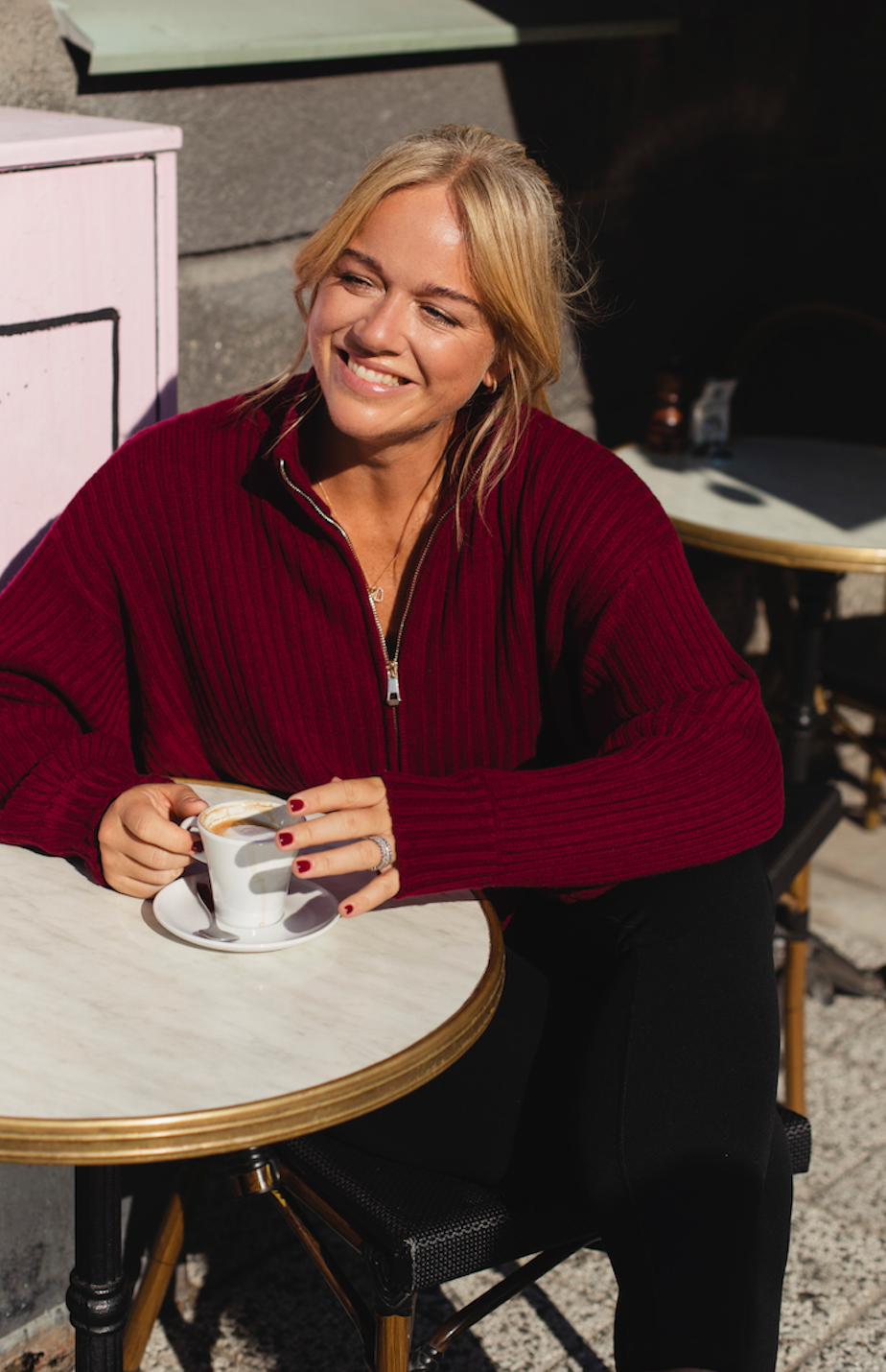Merino Studio: Rib Bomber / Burgundy