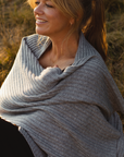 Merino Studio: Rib Scarf / Classic Grey