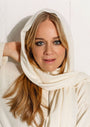 Marina Fine Hooded Scarf / Cream