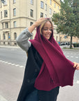 Merino Studio: Rib Scarf / Burgundy