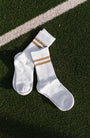 Perfect Crew Socks Stripe / White Gold 2-pack