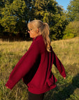 Merino Studio: Rib Bomber / Burgundy