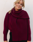 Merino Studio: Rib Scarf / Burgundy