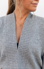 Merino Studio: Rib Cardigan / Classic Grey