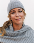 Merino Studio: Rib Scarf / Classic Grey