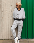 Ebba's Essential Zip Jacket / Grey & Black
