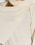 Marina Fine Hooded Scarf / Cream