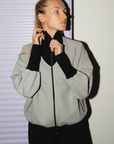 Ebba's Essential Zip Jacket / Grey & Black