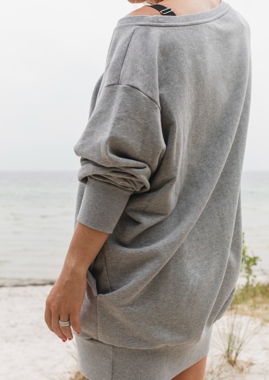 Relaxed Sweatshirt Dress / Grey