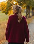 Merino Studio: Rib Bomber / Burgundy