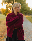 Merino Studio: Rib Bomber / Burgundy