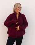 Merino Studio: Rib Bomber / Burgundy